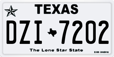 TX license plate DZI7202
