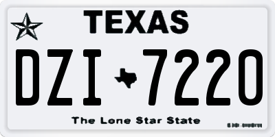 TX license plate DZI7220