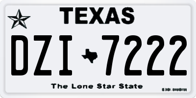 TX license plate DZI7222
