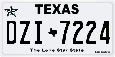 TX license plate DZI7224