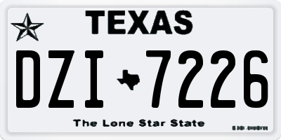 TX license plate DZI7226