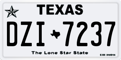 TX license plate DZI7237