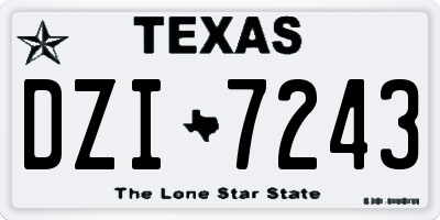 TX license plate DZI7243
