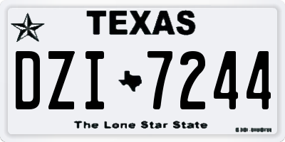 TX license plate DZI7244