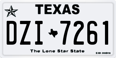 TX license plate DZI7261