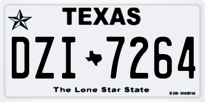 TX license plate DZI7264