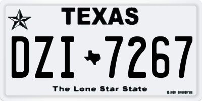 TX license plate DZI7267