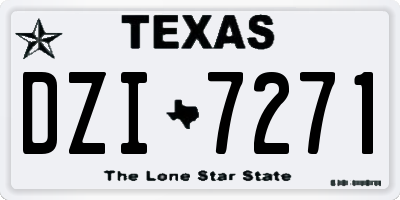 TX license plate DZI7271