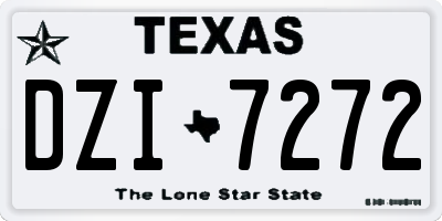 TX license plate DZI7272