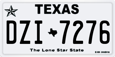 TX license plate DZI7276