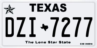 TX license plate DZI7277