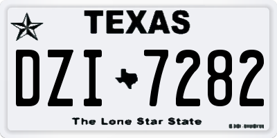 TX license plate DZI7282