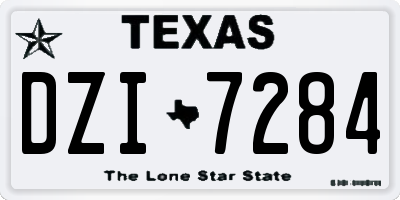 TX license plate DZI7284