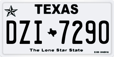 TX license plate DZI7290