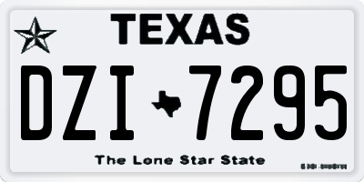 TX license plate DZI7295