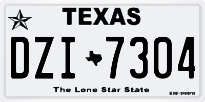 TX license plate DZI7304