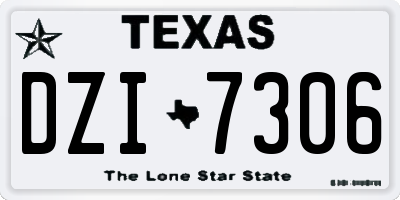 TX license plate DZI7306
