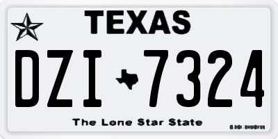 TX license plate DZI7324