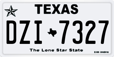 TX license plate DZI7327