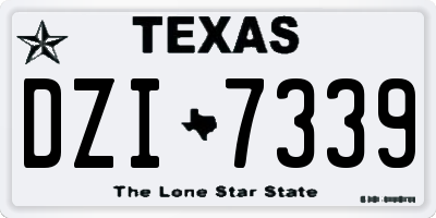 TX license plate DZI7339