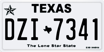 TX license plate DZI7341