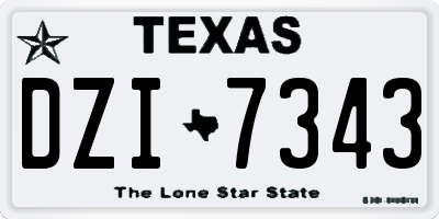 TX license plate DZI7343