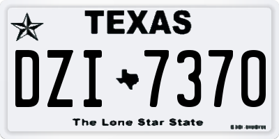TX license plate DZI7370