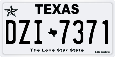 TX license plate DZI7371