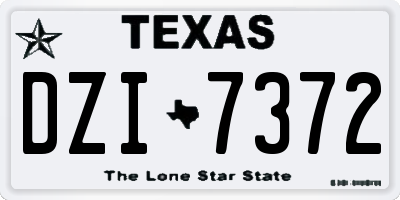 TX license plate DZI7372