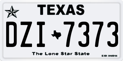 TX license plate DZI7373