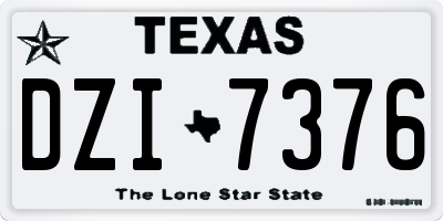 TX license plate DZI7376