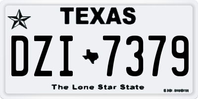 TX license plate DZI7379