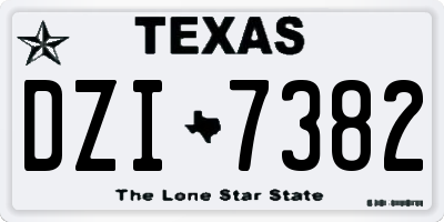 TX license plate DZI7382