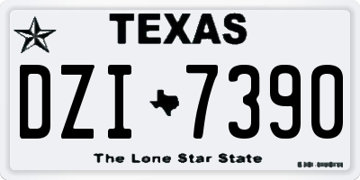 TX license plate DZI7390