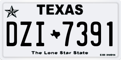 TX license plate DZI7391