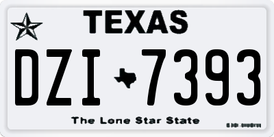 TX license plate DZI7393