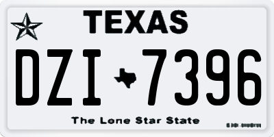 TX license plate DZI7396