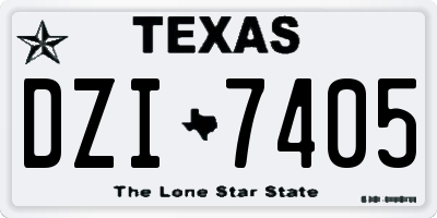 TX license plate DZI7405