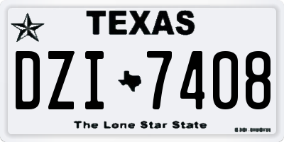 TX license plate DZI7408