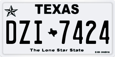 TX license plate DZI7424