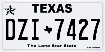 TX license plate DZI7427