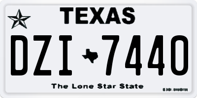TX license plate DZI7440