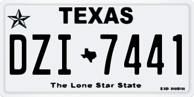 TX license plate DZI7441