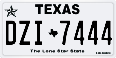 TX license plate DZI7444