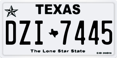 TX license plate DZI7445