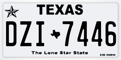 TX license plate DZI7446