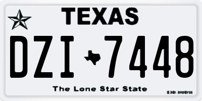 TX license plate DZI7448