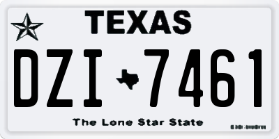 TX license plate DZI7461