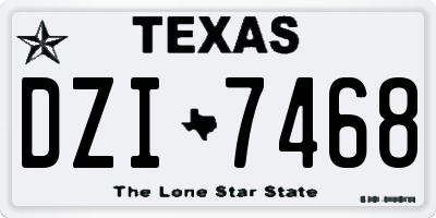 TX license plate DZI7468
