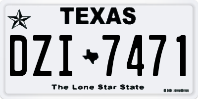 TX license plate DZI7471